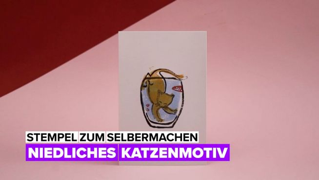 Stempel zum Selbermachen: Katzenmotiv