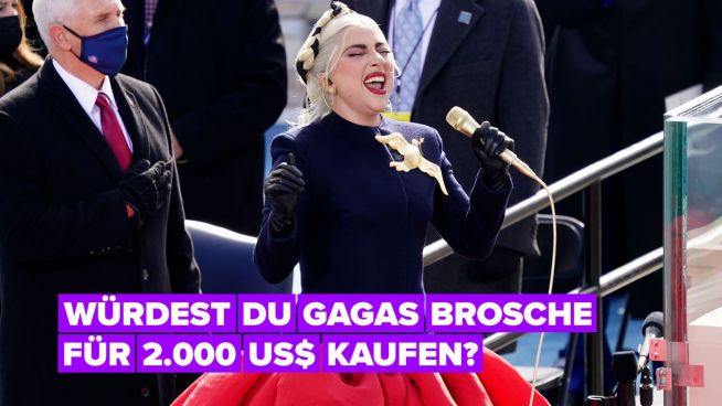 Lady Gagas Amtseinführungsbrosche im Panem-Stil steht jetzt zum Verkauf