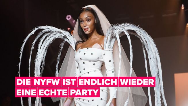 Christian Cowan engagiert Winnie Harlow und weitere Models für die Party auf seinem Laufsteg