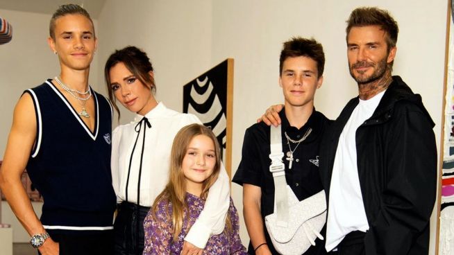 Victoria Beckhams Familie auf der London Fashion Week