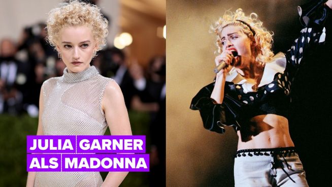 Julia Garner verkörpert Madonna in deren Filmbiografie